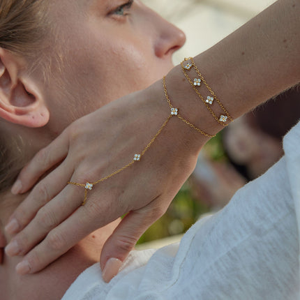 Meadow Clover Zircon Bracelet - view 4