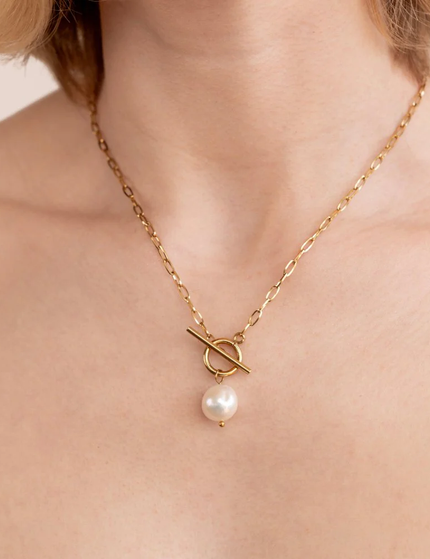 Moonlit Pearl Afterglow Circular Pearl Pendant Necklace - view 3