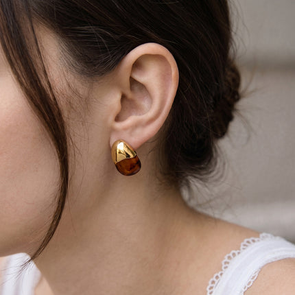 Quiet Orbit Afterglow Resin Stud Earrings - view 4