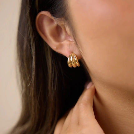 Dawnweave Afterglow Curved Stud Earrings - view 4