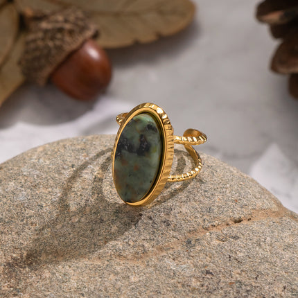 Misted Cove Stone Open Ring - view 5