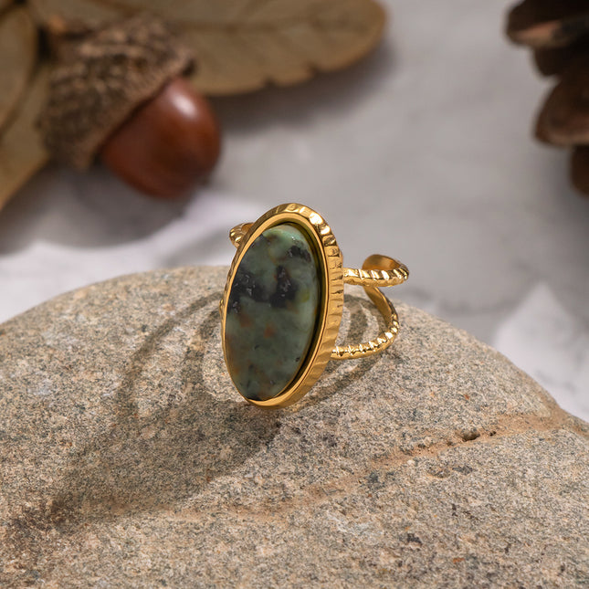 Misted Cove Stone Open Ring - view 5