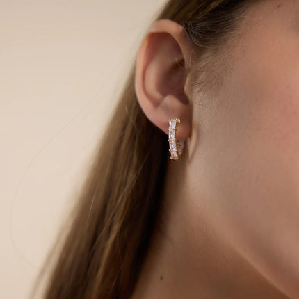 Heartlight Promise Heart Zircon Hoop Earrings - view 3