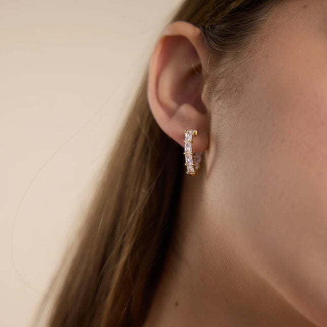 Heartlight Promise Heart Zircon Hoop Earrings - view 3