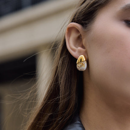 Quiet Orbit Afterglow Resin Stud Earrings - view 5