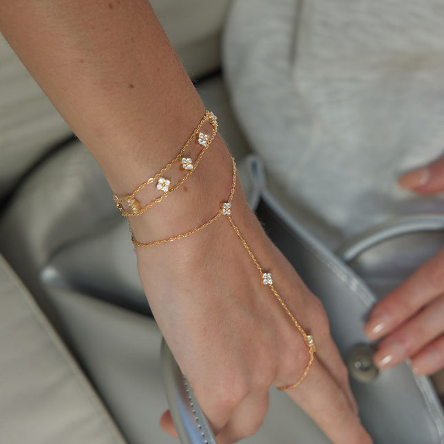 Meadow Clover Zircon Bracelet - view 3