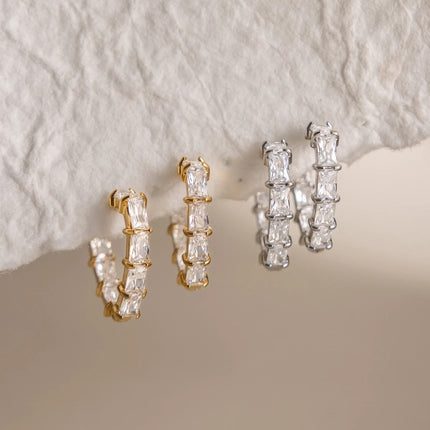 Heartlight Promise Heart Zircon Hoop Earrings - view 5