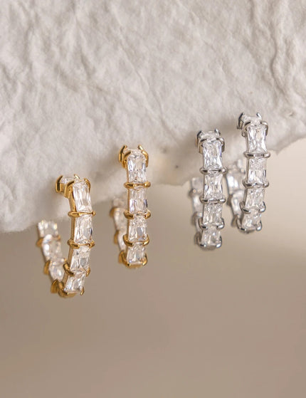 Heartlight Promise Heart Zircon Hoop Earrings - view 5