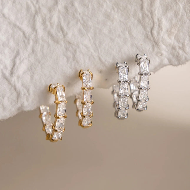 Heartlight Promise Heart Zircon Hoop Earrings - view 5