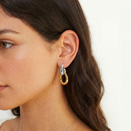 Dewdrop Echo Teardrop Hoop Earrings - view 4