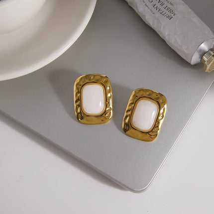 Pearl Haze Muse Square Pearl Stud Earrings - view 5