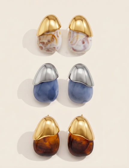 Quiet Orbit Afterglow Resin Stud Earrings