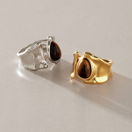 Cocoa Stone Open Ring - view 6