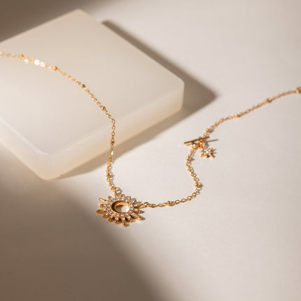 Midnight Spark Trace Star Crystal Pendant Necklace - view 7