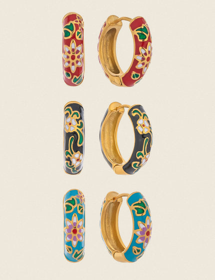 Bloom Enamel Hoops