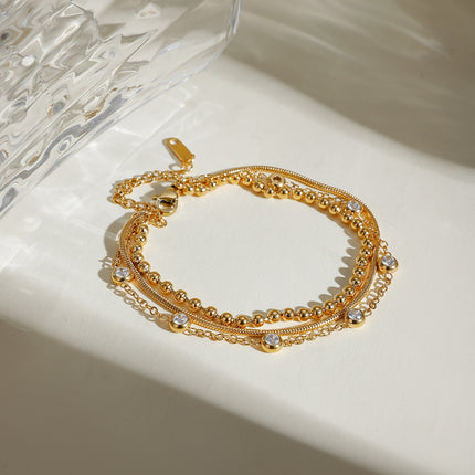 Fine Link Trace Zircon Chain Bracelet - view 6