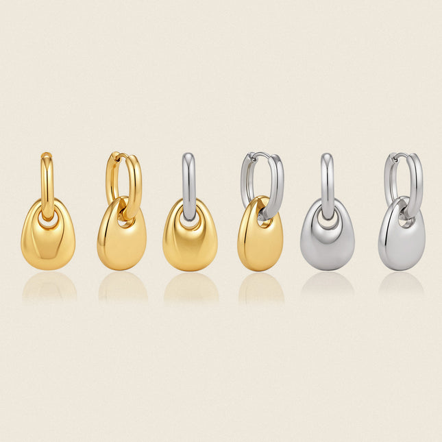 Misted Cove Trace Geometric Drop Earrings