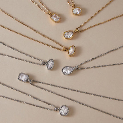 Linked Light Reverie Chain Zircon Pendant Necklace - view 6