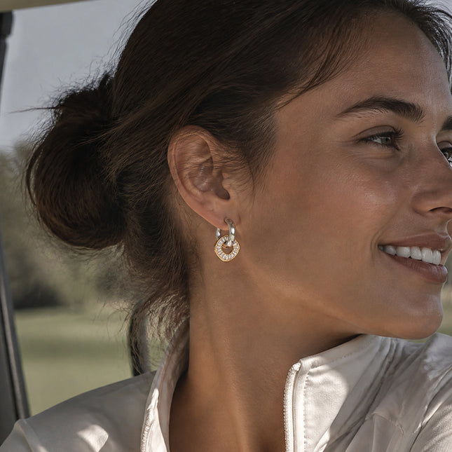 Bright Facet Current Geometric Zircon Drop Earrings - view 5