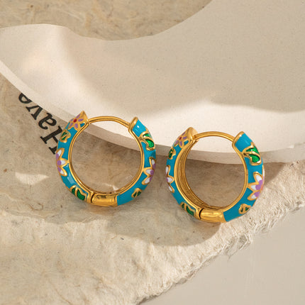 Bloom Enamel Hoops