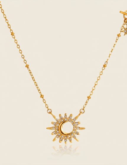 Midnight Spark Trace Star Crystal Pendant Necklace - view 2