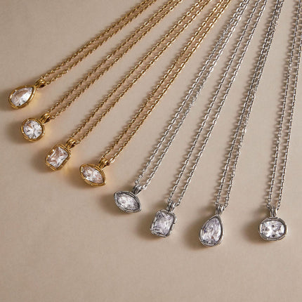 Linked Light Reverie Chain Zircon Pendant Necklace - view 4