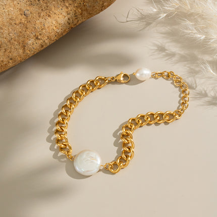 Chainline Pearl Chain Bracelet - view 6