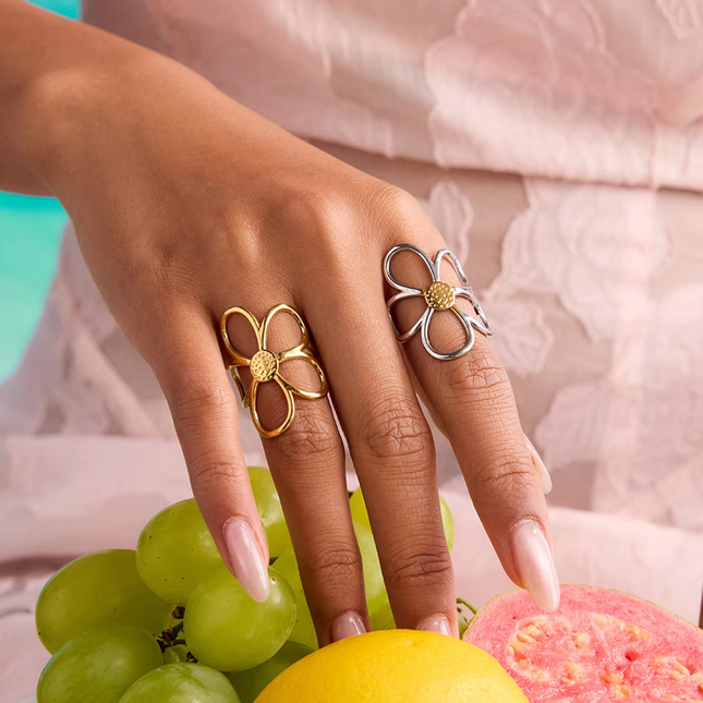 Garden Floral Open Ring - view 3