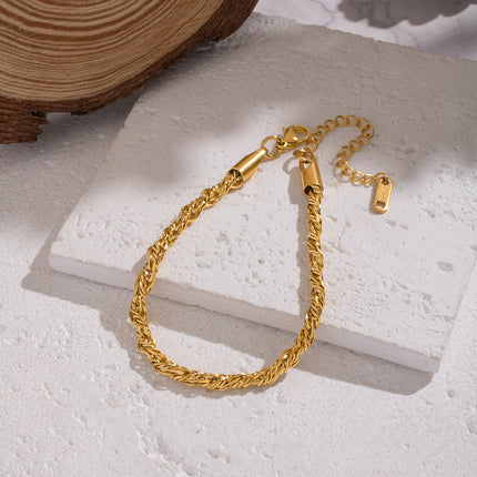 Soft Spiral Twisted Chain Bracelet - view 4
