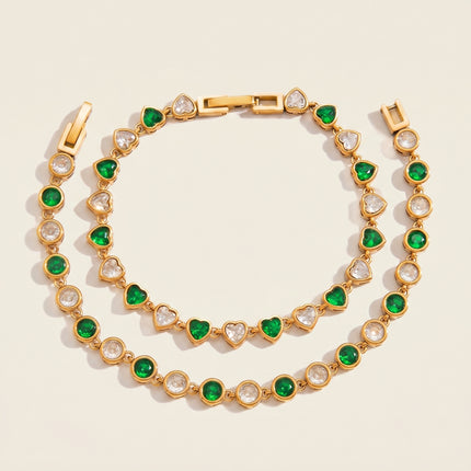 Heartlight Whisper Heart Zircon Tennis Bracelet - view 2