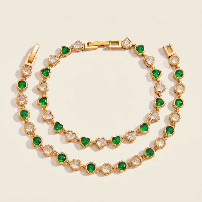 Heartlight Whisper Heart Zircon Tennis Bracelet - view 2