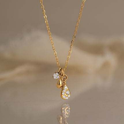 Rainlight Daydream Teardrop Zircon Pendant Necklace - view 2
