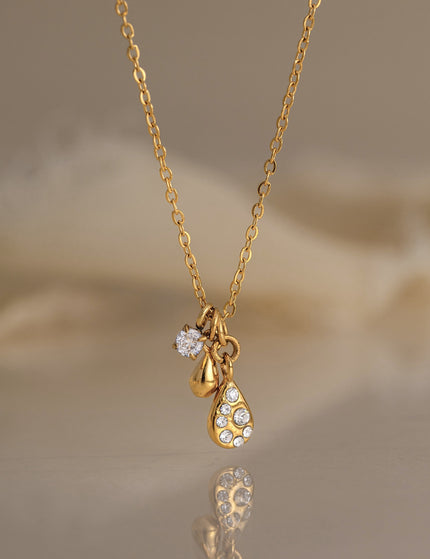 Rainlight Daydream Teardrop Zircon Pendant Necklace - view 2