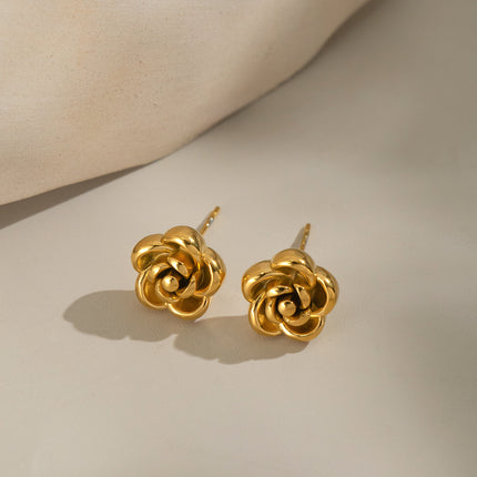 Petal Glow Floral Pearl Stud Earrings - view 6