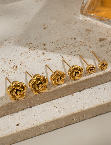 Petal Glow Floral Pearl Stud Earrings - view 4