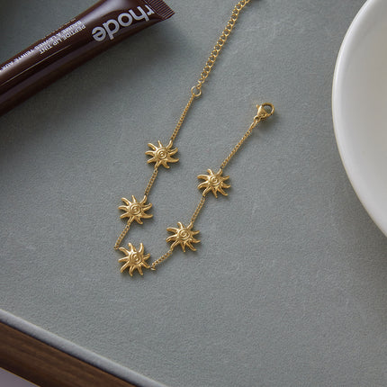 Solar Drift Sunburst Chain Bracelet - view 6