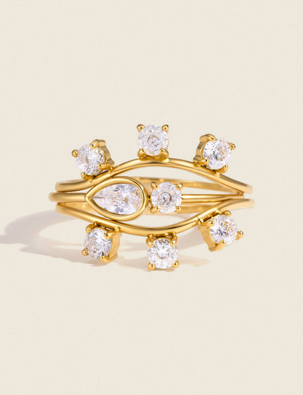 Secret Vow Current Heart Zircon Stackable Ring