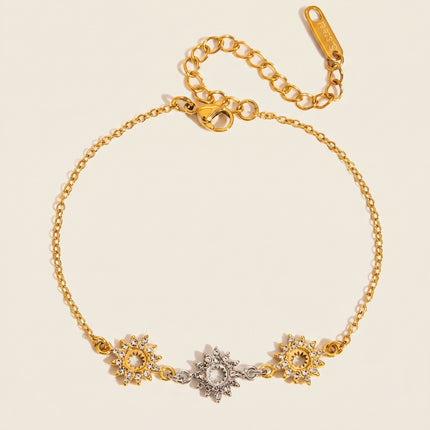Night Compass Promise Star Rhinestone Charm Bracelet