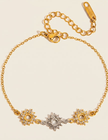 Night Compass Promise Star Rhinestone Charm Bracelet