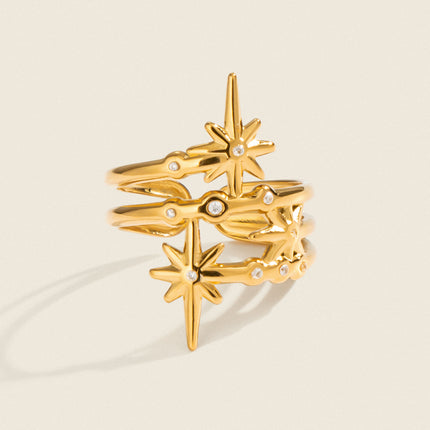 Starfall Rhinestone Open Ring