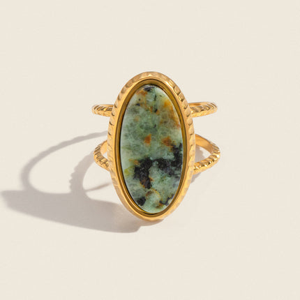 Misted Cove Stone Open Ring
