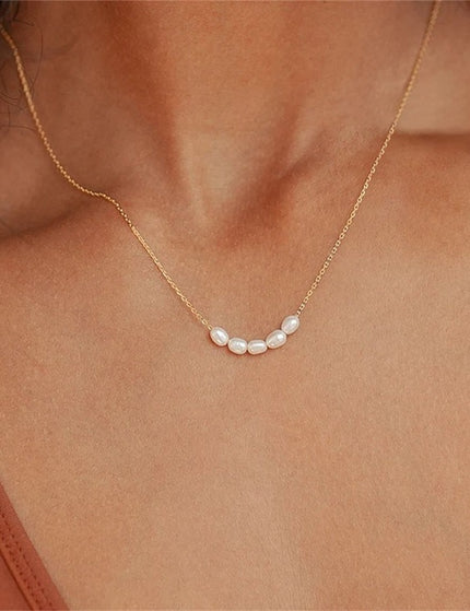 Pearl Line Necklace
