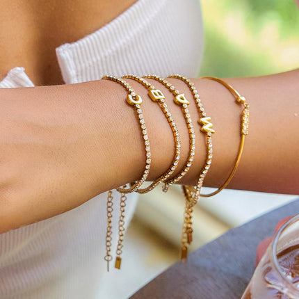 Sparkle Initial Bracelet