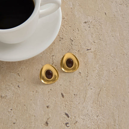 Dewdrop Afterglow Teardrop Resin Stud Earrings - view 6