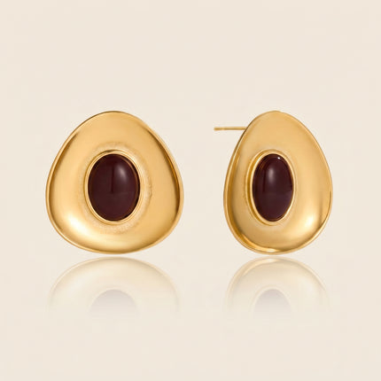 Dewdrop Afterglow Teardrop Resin Stud Earrings
