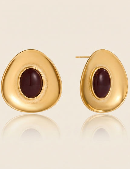 Dewdrop Afterglow Teardrop Resin Stud Earrings