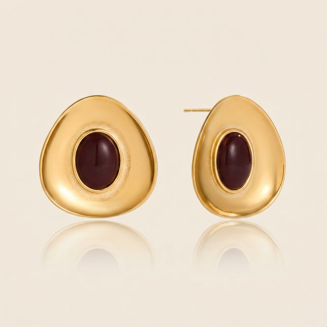 Dewdrop Afterglow Teardrop Resin Stud Earrings