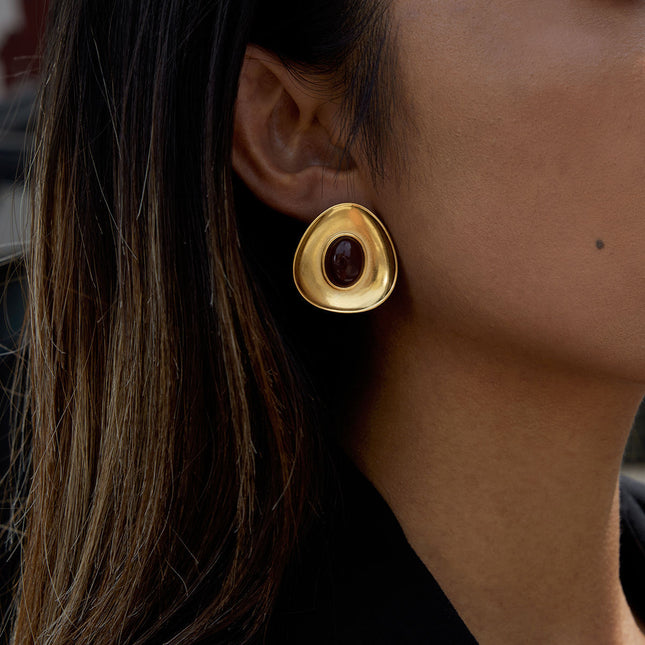 Dewdrop Afterglow Teardrop Resin Stud Earrings - view 3