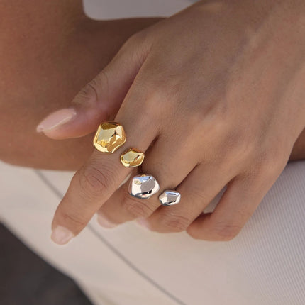 Misted Cove Ritual Geometric Open Ring - view 2
