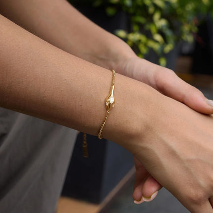Nocturne Fable Serpent Zircon Chain Bracelet - view 2